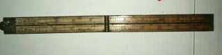 Vintage STANLEY Rule & Level Co No.  62 Boxwood & Brass 24 inch Folding Ruler 2
