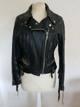 Vintage Lewis Leathers Aviakit 34 Inch Small Motorcycle Wax Jacket