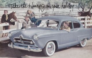 Henry J " Kaiser - Frazer " 1950 Sales Advertising Postcard