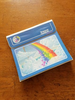 Iconic Vintage 1980s Trapper Keeper 3 - Ring Binder - Rainbows Hearts Clouds Sky