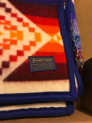 Vintage Pendleton Beaver State Woolen Mills Wool Blanket 64 