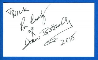Ronald Bushy Rare Drummer - Iron Butterfly Signed 3x5 Index Card T2934