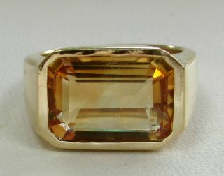 18k Gold 1980 Tiffany & Co Paloma Picasso Designer Citrine Ring Size 6