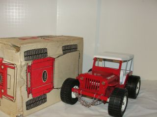 Vintage Tonka Jeep Dune Buggy With Tow Chain In The Box