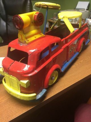 Vintage Wyandott Fire Department Sit N Ride Truck