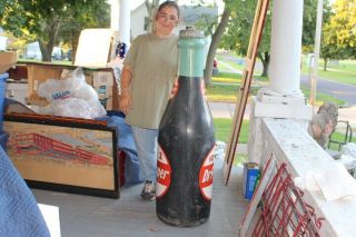 Rare Large Vintage 1950 ' s Dr Pepper Soda Pop Display Bottle Gas Station 48 