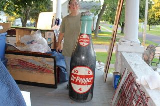 Rare Large Vintage 1950 ' s Dr Pepper Soda Pop Display Bottle Gas Station 48 