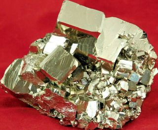 A Big And 100 Natural Pyrite Crystal Cube Cluster Found In Peru 382gr E