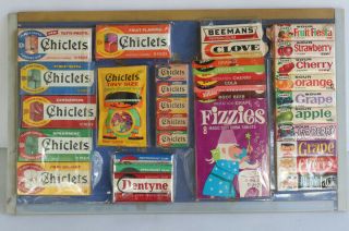 1960s Adams Gum Chiclets Fizzies Beemans Clove Salesman Display Candy Sign