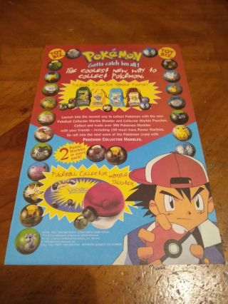 Pokemon Collectible Marbles - Vintage Comic Book Ad (1999)