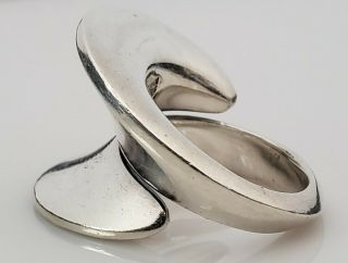 Vintage Georg Jensen Modernist Sterling Silver Ring 93 Nanna Ditzel - Size 6