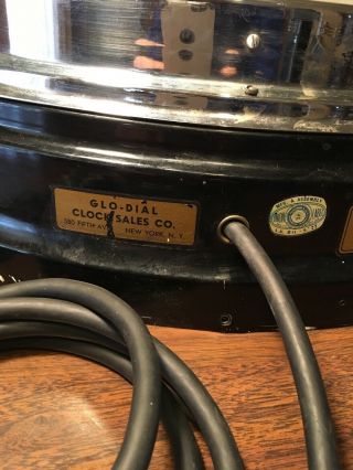 Vintage Glo - Dial Green Neon Advtg.  Clock 22” Cleve.  Radio WHK/Barnes Boat Mt50s 2