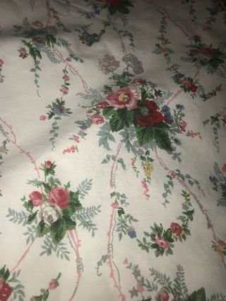 Ralph Lauren Queen Flat Floral All Cotton Bed Sheet For Staging Flowers