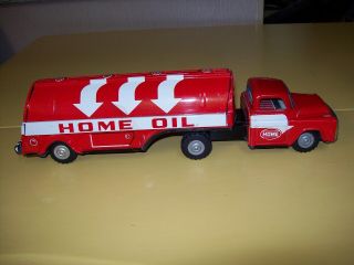 Very Rare Canada Only Tin Toy Home Oil Tanker Truck Made In Japan