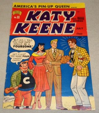 Vintage Katy Keene 11 Archie Golden Age Comic Book