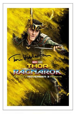 Tom Hiddleston Thor Ragnarok Signed Photo Print Autograph Poster Loki
