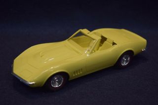 Vintage Chevrolet Dealer Promo Toy Model 1968 427 Corvette Redline Yellow