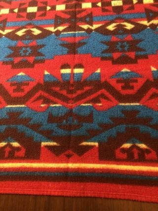 Vintage Beacon Cotton Camp Blanket Red Indian Design 2