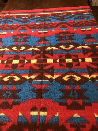 Vintage Beacon Cotton Camp Blanket Red Indian Design 3