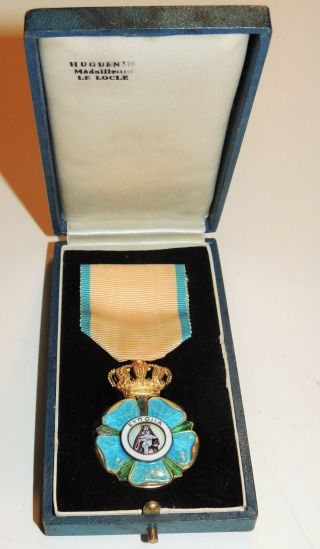 WW2 1960 Greece Order of Beneficence GOLD CROSS medal award Swiss Huguenin 3