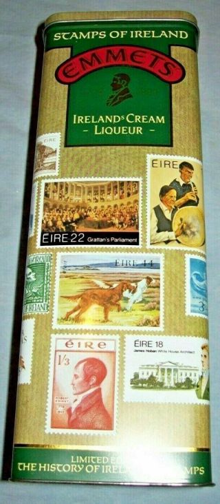Emmets - Stamps Of Ireland - Irish Cream Liqueur - Empty Metal Tin Box
