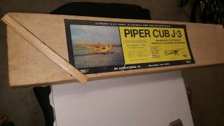 Vintage Sig Piper Cub J - 3 Model Rc Model Airplane Kit Complete Look