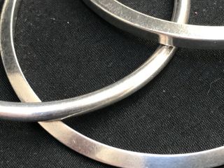 Vintage 1997 PMB London Sterling Hallmarked Intertwined 2 5/8” Bangles 3