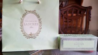 Laduree Paris Elegant Macaron Box For 6 And Gift Bag Authentic -