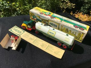 1964 Hess Toy Tanker Truck W/ Funnel.  Insert,  Instructions Decals