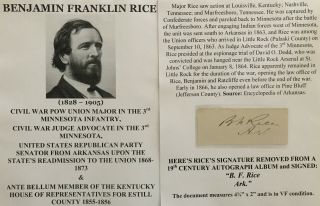 Civil War Pow Union Major 3rd Minnesota Infantry Ar Congressman Autograph Signed