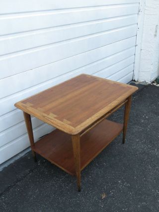 Mid Century Modern Dovetailed Inlaid Side End Table by Lane 9407 3