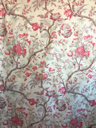 Mid 20th Century Printed Cotton Floral Fabric (2546)
