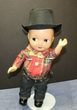 Vintage Buddy Lee Advertising Doll Clothes Blue Jeans Plaid Shirt 1