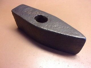 Vintage 3 1/2 Lb.  Straight Peen Blacksmith Hammer Head 5 1/2 " W/1 7/8 " Peen Lqqk