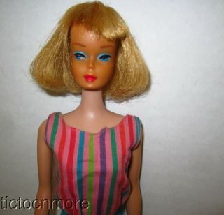 Vintage Barbie American Girl Doll Golden Blonde Hot Pink Lips 1070 High Color