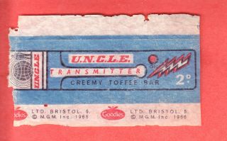 1965 Goodies The Man From Uncle Candy Wrapper