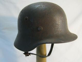 Vintage Antique Collectible Wwii German Military Helmet With Chinstrap No Liner