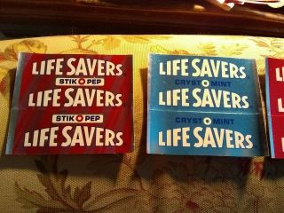 Life Savers Stik O Pep Cryst O Wild Cherry Old Stock Vintage Wrappers