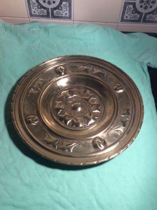 RARE ARTS & CRAFTS BRASS CHARGER GLASGOW SCHOOL MARGARET / MARY GILMOUR 2