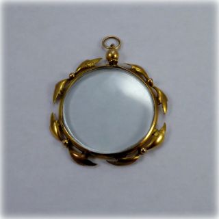 Vintage 18ct Gold Double Sided Picture Pendant