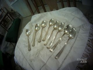 Vintage Colfax By Gorham Sterling Silver Spoons Set Of 8