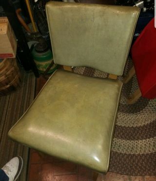 Vintage Green Slipper Chair.  1950s.  Mid Century Modern.  Viking Art Line.  Retro