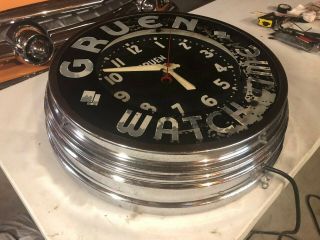 Vintage 1950’s GLO - DIAL Electric Neon Clock,  19 inch Size 2