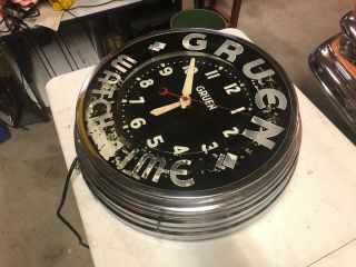 Vintage 1950’s GLO - DIAL Electric Neon Clock,  19 inch Size 3