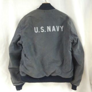 Authentic 1940s Military Ww2 Us Navy Dept Deck Jacket Coat Sz 40