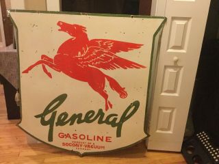 General Gasoline Pegasus Double Sided Porcelain Sign 48 "