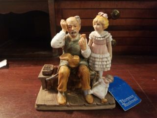 1979 The Cobbler Norman Rockwell Museum Porcelain Figurine Child Doll