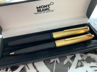 Vintage 1960s Montblanc No.  224 Pif And 254 Fountain Pen Set