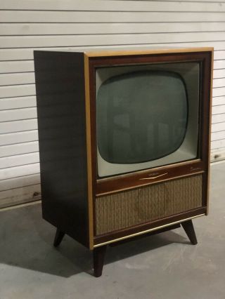 mid century modern vintage rca victor tv MCM television fish tank 2