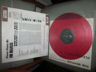 The Beatles Please Please Me Limited Japan Red Vinyl Obi Inserts LP Rare Mono 2
